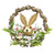 Rabbit with Flowers Pink in woven Frame 30x9x30cm