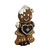 Gingerbread lady bow and heart 4.7x2.5x8.2cm