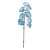 Fan Leaf Stem with Glitter Blue 62cm