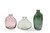 S/3 Organic Vases - Green and Pink