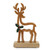 22.5Cm Wood/Enamel Deer 