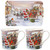 Santa Mugs 2 Set With Tray