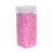 Plastic Beads 7mm - Pink - Square Jar - 330gr
