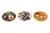 10Cm Fruit Glass Coasters 3 Asst