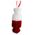 Candyland Rectangular Candy Hanging Decoration - Half White / Half Red - 15cm