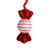 Glitter Round Candy with String Detail Hanging Decoration - Red/White - 13cm