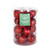 Red  Baubles PVC Tube - 4Matt / 4Glitter / 8Shiny - 8cm - 16 Pcs