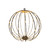 Gold Wire Hanging Globe with LED Lights & 6Hr Timer - Warm White - 30cm