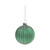 Bauble Glitter stripe Glass 8cm Green
