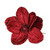 Velvet Magnolia with Glitter edge 20cm Burgundy