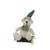 Curly Bear with Bowtie on Stump  Ornament - H14cm