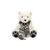 White Sitting Bear with Christmas Scarf -H25cm