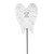 Sister White/Silver Angel Wings Stick 8x6cm