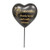 Grandma Black Lily Heart Stick 9x8cm