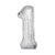 Balloon No 1 Silver 34Inch