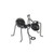 Ant Wall Decor Metal Black Small