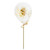 Gold Mini Confetti Balloons Wands 5Pk