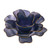 Orla Glass Flower Candle Holder Blue