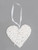 Rustic Heart Slice White Lrg