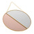 Hanging Round Mirror Clear & Rose Gold 30Cm