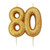 Birthday Candle Gold 80