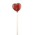 Heart On Stick Dk Red X25