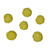 Rattan Straw Ball Yellow 4Cm