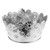 Zinc Round Tub With Flower Embossed Shape
