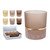 Tealight Holder Glass Gold Deco 3 Assorted Col 2 Assorted Design