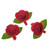 Amora Fabric Rose Clip Set Of 3
