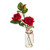 Rose In Glass Vase Red 33Cm