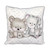 Cushion Natural Rabbit And Bear Print 2 Asrt 40Cm