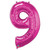 Number 9 Foil Balloon Magenta 86 cm
