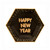 Happy New Year Plates Black And Gold