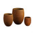 Fibre Clay Rustic Wave Pot Set Of 3