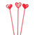 Amora Wooden Heart Pick Set Of 6 61Cm