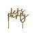 Gold Lets Party Cake Topper