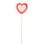Amora Wooden Heart In Heart Stick Red