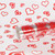 Cellophane Print Hearts Red 80cm 100m