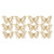 Butterfly Clip On Gold Glitter