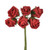 Foam Rosebuds 6 Heads Red