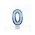 0 Blue Coloured Number Candle