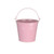 Bucket Zinc Lt Pink 12.5Cm H