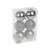 Silver Shatterproof Baubles (8cm) (6 pieces)