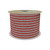 Red  and Natural Stripe Stitched Fabric  Ribbon  63mm x 10yd