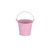 Bucket Zinc Lt Pink 5Cm High