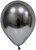 Space Grey Chrome Latex Balloon - 12 inch - Pk 50