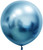 Blue Chrome Jumbo Latex Balloon - 24 inch - Pk 3