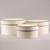 Set of 3-Round Hat Boxes-Cream W/ black Trim (8)