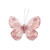 Baby Pink Feather & Glitter Butterfly with clip 9cm x 12cm/Pk 12